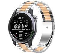 Lamshaw Correa Compatible con Mibro GS Explorer/GS Pro 2/GS Active 2 - Banda Acero Inoxidable, Mecanismo Liberación Rápida, Ajuste Universal y Duradero para Smartwatch (Oro rosa &Plateado)