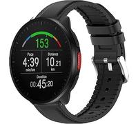 Lamshaw Correa compatible con Polar Smartwatch 20mm/22mm, piel y silicona transpirable, reemplazo para Unite, Ignite, Pacer, Vantage V3, Grit X Pro, Vantage M/M2 (Negro, 22mm)