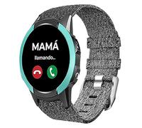 Lamshaw Correa Compatible con SaveFamily 18mm Correa, Compatible con SaveFamily Slim 4G/SaveFamily Enjoy Respirable Nylon Tela Correas de Repuesto para Mujeres y Hombres (Gris)