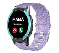 Lamshaw Correa Compatible con SaveFamily 18mm Correa, Compatible con SaveFamily Slim 4G/SaveFamily Enjoy Respirable Nylon Tela Correas de Repuesto para Mujeres y Hombres (Morado)