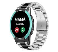 Lamshaw Correa Compatible con SaveFamily Slim 4G/SaveFamily Enjoy-Banda de Acero Inoxidable de 18mm Liberación Rápida, Duradera (Negro&Plata)