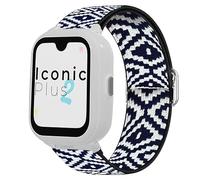 Lamshaw Correa Compatible con SaveFamily Smartwatch - Nylon Elástico Ajustable para SaveFamily Iconic Plus 2/Senior/SaveWatch Plus 4G - Banda Deportiva de Repuesto (Azul Diamante)