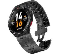 Lamshaw Correa de metal de acero inoxidable con cierre plegable compatible con Mibro GS Explorer S, Pro 2, Active2, Lite3 Pro, Watch GT, etc, 22mm, Metal, Sin piedra preciosa
