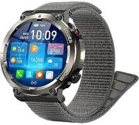 Lamshaw Correa de Nylon en Bucle Compatible con W50 PRO Inteligente- Brazalete Ultra Ligero, Secado Rápido, Lavable - para Baolubao/Blackview W50PRO-1,45 Pulgadas reloj (Gris)