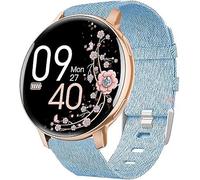 Lamshaw Correa de Repuesto Compatible con Reloj Inteligente Mujer S53-Nylon Transpirable, Ajuste Universal Unisex para Mujer, Ideal para AIMIUVEI/NAIXUES/HASAKEI/SLOKSFil/tuercas S53 1.39" (Azul)