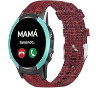 Lamshaw Correa de Repuesto Compatible con SaveFamily Slim 4G/Enjoy - Cinturón Ajustable de Nylon Transpirable para Hombre y Mujer - Reemplazo para Reloj SaveFamily (Rojo)