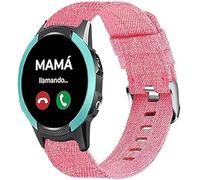 Lamshaw Correa de Repuesto Compatible con SaveFamily Slim 4G/Enjoy - Cinturón Ajustable de Nylon Transpirable para Hombre y Mujer - Reemplazo para Reloj SaveFamily (Rosa)