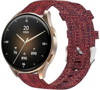 Lamshaw Correa de repuesto para Hama 8900 SmartWatch 18mm/20mm Banda de nailon transpirable compatible con Hama Smartwatch 8900 1,32"/ 8900 1,43" (Rojo, 18mm)