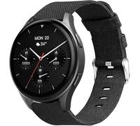 Lamshaw Correa de repuesto para Hama 8900 SmartWatch 18mm/20mm Banda de nailon transpirable compatible con Hama Smartwatch 8900 1,32"/ 8900 1,43" (Negro, 20mm)