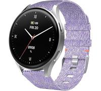 Lamshaw Correa de repuesto para Hama 8900 SmartWatch 18mm/20mm Banda de nailon transpirable compatible con Hama Smartwatch 8900 1,32"/ 8900 1,43" (Morado, 20mm)