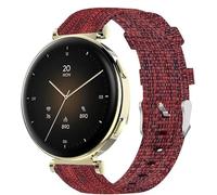 Lamshaw Correa de repuesto para Hama SmartWatch 18mm Banda de nailon transpirable compatible con Hama 7000 Reloj Inteligente 1,32" (Rojo)