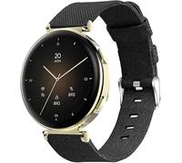 Lamshaw Correa de repuesto para Hama SmartWatch 18mm Banda de nailon transpirable compatible con Hama 7000 Reloj Inteligente 1,32" (Negro)