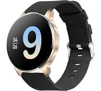Lamshaw Correa de repuesto para I50 SmartWatch 22mm Banda de nailon transpirable compatible con Krostming/Erkwei/Iaret/niolina I50 Reloj Inteligente 1,32" (Negro)