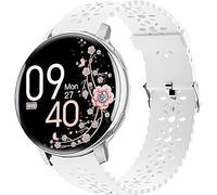 Lamshaw Correa de Silicona para Hasakio S53 Reloj Inteligente - Pulsera Deportiva Transpirable para Mujer y Niña, Compatible con Hasakio Reloj 1.39 Pulgadas (Blanco)