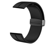 Lamshaw Correa de Silicona para Reloj 18mm 20mm 22mm - Cinta de Reloj de Liberación Rápida Unisex - 5 Colores (Negro, 18mm)