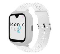 Lamshaw Correa de Silicona para SaveFamily Iconic Plus 2/Senior/SaveWatch Plus 4G-Cinturón Transpirable y Suave,Compatible con Smartwatch Repuesto Deportivo Pack de Lace (Blanco)