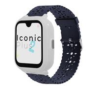 Lamshaw Correa de Silicona para SaveFamily Iconic Plus 2/Senior/SaveWatch Plus 4G-Cinturón Transpirable y Suave,Compatible con Smartwatch Repuesto Deportivo Pack de Lace (Azul)