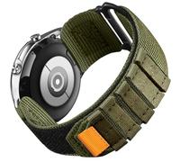 Lamshaw Correa Deportiva de Nylon Resistente de Compatible con Liufiueq/Popglory/CASCHO P125 Reloj Inteligente- Diseño de Bucle Tejido, Ajuste Seguro y Cómodo (Verde B)
