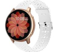 Lamshaw Correa Deportiva de Silicona Magnética 22mm - Compatible con TUYOMA LW36 Smartwatch 1.32 Pulgadas, TrueFree GT2/GT1 y Relojes Similares-Diseño Seguro con Imanes Fuertes (Blanco)
