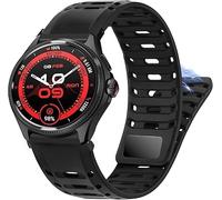 Lamshaw Correa Deportiva de Silicono Transpirable y Antisudor - Compatible con Ticwatch Atlas, Pro 5 Enduro, Pro 5, Pro 3 Ultra BT/LTE version, Pro, Pro S, Pro 4G, E2, S2 (Negro, 22mm)