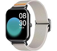 Lamshaw Correa elástica de Nylon transpirable para TAOPON Reloj Inteligente Hombre Cinturón deportivo ajustable compatible con TAOPON 1.75"/TAOPON 1.83"/Taopon ZL54 1.83" reloj inteligente (Blanco)