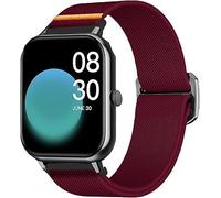Lamshaw Correa elástica de Nylon transpirable para TAOPON Reloj Inteligente Hombre Cinturón deportivo ajustable compatible con TAOPON 1.75"/TAOPON 1.83"/Taopon ZL54 1.83" reloj inteligente (Rojo)