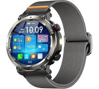 Lamshaw Correa elástica de Nylon transpirable para W50 PRO Reloj Inteligente- Cinturón deportivo ajustable compatible con Baolubao/Blackview W50PRO-1,45 Pulgadas Smartwatch (Gris)
