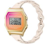 Lamshaw Correa para ICE digit retro sunset SmartWatch-Cinturón de Silicona Elástica con Liberación Rápida,Correa Hueca Transpirable y Suave (Blanco)