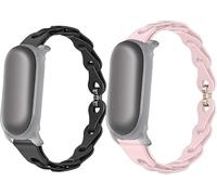 Lamshaw Correa para NotePin AI Voice Recorder -Cinturón de Silicona Elástica con Liberación Rápida, Correa Hueca Transpirable y Suave (Ros Negro)