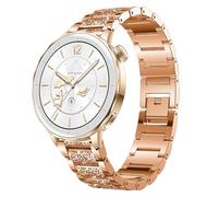 Lamshaw Correa para OPPO Watch X2 Mini- Correa Metálica Elegante con Cristales para Mujer-Liberación Rápida- Compatible con OPPO X2 Mini/ X2/X/2/SE,para Oneplus Watch 3/2/2R (Oro rosa, 18mm)