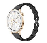 Lamshaw Correa para OPPO Watch X2 Mini/ X2/X/2/SE,para Oneplus Watch 3/2/2R-Cinturón de Silicona Elástica con Liberación Rápida,Correa Hueca Transpirable y Suave (Negro, 18mm)