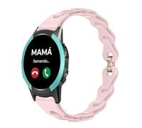 Lamshaw Correa para SaveFamily Slim 4G/SaveFamily Enjoy Smartwatch-Cinturón de Silicona Elástica con Liberación Rápida,Correa Hueca Transpirable y Suave (Rosa)