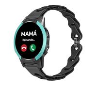 Lamshaw Correa para SaveFamily Slim 4G/SaveFamily Enjoy Smartwatch-Cinturón de Silicona Elástica con Liberación Rápida,Correa Hueca Transpirable y Suave (Negro)