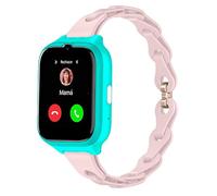 Lamshaw Correa para SPC SMARTEE 4G KIDS Smartwatch-Cinturón de Silicona Elástica con Liberación Rápida,Correa Hueca Transpirable y Suave (Rosa)