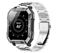 Lamshaw Correas Compatible con Blackview Smartwatch W60-2.01",No Gap Hombre, Mujer Metal Metálica Acero Reloj Repuesto Inteligente Smartwatch Pulseras (Plateado)