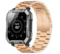 Lamshaw Correas Compatible con Blackview Smartwatch W60-2.01",No Gap Hombre, Mujer Metal Metálica Acero Reloj Repuesto Inteligente Smartwatch Pulseras (Oro rosa)
