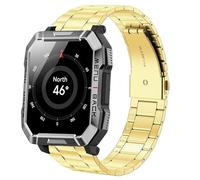 Lamshaw Correas Compatible con Blackview Smartwatch W60-2.01",No Gap Hombre, Mujer Metal Metálica Acero Reloj Repuesto Inteligente Smartwatch Pulseras (Dorado)