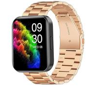 Lamshaw Correas Compatible con RUIMEN D1,No Gap Hombre, Mujer Metal Metálica Acero Reloj Repuesto Inteligente Smartwatch Pulseras (Oro rosa)
