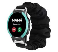 Lamshaw Correas Compatible con SaveFamily Slim 4G/SaveFamily Enjoy 18mm Correa Elástica Ajustable Recambio Scrunchie para Mujeres y Hombres (Negro)