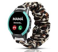 Lamshaw Correas Compatible con SaveFamily Slim 4G/SaveFamily Enjoy 18mm Correa Elástica Ajustable Recambio Scrunchie para Mujeres y Hombres (Estampado de leopardo)