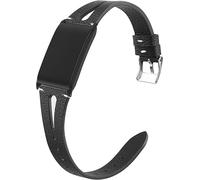 Lamshaw Correas Compatibles con WHOOP 4.0 y 5.0 - Funda Protectora + Banda de Cuero Vintage Delgado - Reemplazo para WHOOP PEAK, LIFE MG, One, 3.0, 4.0 y 5.0 - Estilo Elegante y Resistente (Negro)