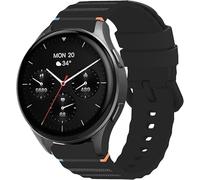 Lamshaw Correas de 18mm,20mm Compatibles con Hama Smartwatch 8900 1,32"/ Hama Smartwatch 8900 1,43"-Silicona Suave y Transpirable para Deporte-Repuesto para Mujer y Hombre (Negro, 18mm)
