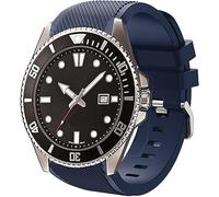 Lamshaw Correas de Clásico Silicona Compatible con Casio MDV106 Correas, Compatible con Casio MDV106-1AV / MTP-VD01 Watch Correa Deportivas Suave de Repuesto para Mujeres y Hombres (Azul)