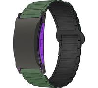 Lamshaw Correas de Compatible con Clock Max/Clock 3,Max Correas,Correa Deportivas Magnético Silicona, Suave de Repuesto para Mujeres y Hombres (Verde)