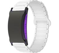 Lamshaw Correas de Compatible con Clock Max/Clock 3,Max Correas,Correa Deportivas Magnético Silicona, Suave de Repuesto para Mujeres y Hombres (Blanco)