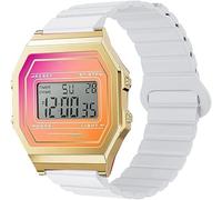 Lamshaw Correas de Compatible con ICE digit retro sunset SmartWatch Correas,Correa Deportivas Magnético Silicona, Suave de Repuesto para Mujeres y Hombres (Blanco)