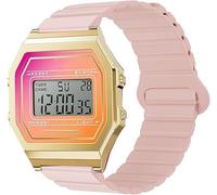 Lamshaw Correas de Compatible con ICE digit retro sunset SmartWatch Correas,Correa Deportivas Magnético Silicona, Suave de Repuesto para Mujeres y Hombres (Rosa)