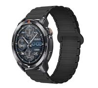 Lamshaw Correas de Compatible con Mibro GS Pro2/Mibro GS Active2 Smartwatch Correas,Correa Deportivas Magnético Silicona, Suave de Repuesto para Mujeres y Hombres (Negro)