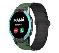 Lamshaw Correas de Compatible con SaveFamily Slim 4G/SaveFamily Enjoy 18mm Correas,Correa Deportivas Magnético Silicona, Suave de Repuesto para Mujeres y Hombres (Verde)