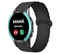 Lamshaw Correas de Compatible con SaveFamily Slim 4G/SaveFamily Enjoy 18mm Correas,Correa Deportivas Magnético Silicona, Suave de Repuesto para Mujeres y Hombres (Negro)